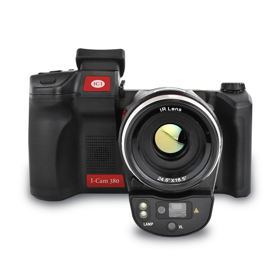 Image of ICI I-Cam 380 Pro | Professional LWIR Handheld Thermal Camera Fast Video Industrial Range 21.7 FOV 25mm EFL used in thermal imaging applications.