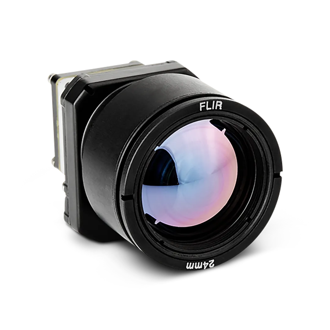 Image of FLIR Boson with Shutter 640 Thermal Resolution, Wide Lens, 18° FOV, 24.4mm EFL - Slow Frame Rate Consumer Radiometric Grade used in thermal imaging applications.