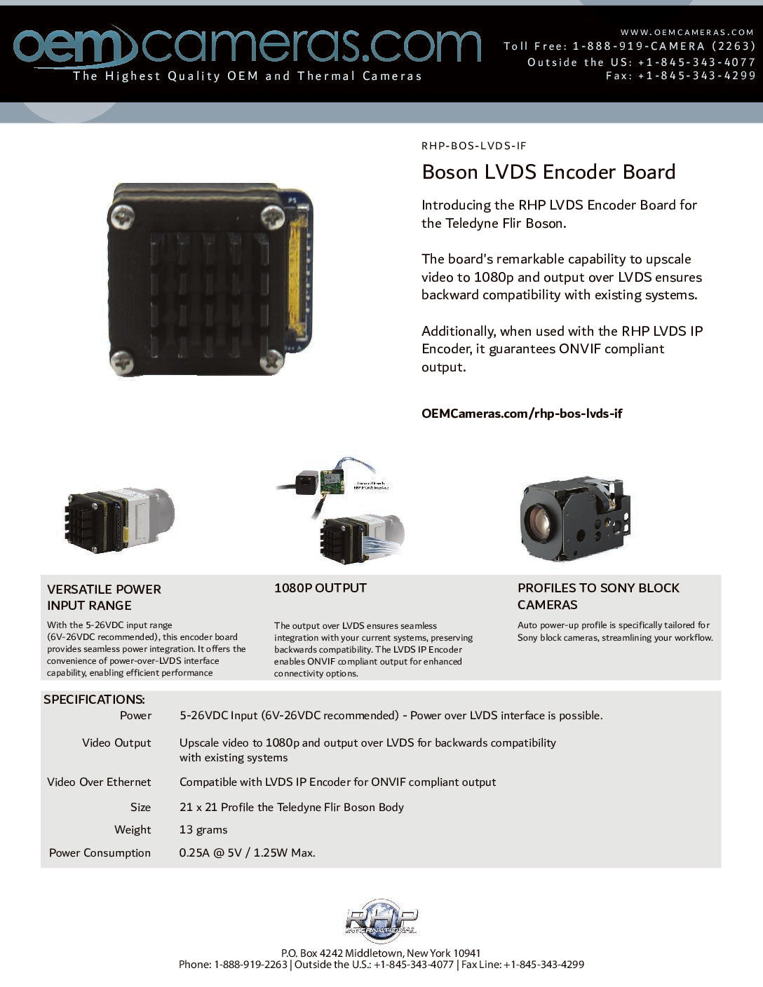 RHP IP LVDS Encoder Board – Infrared Cameras, Inc.
