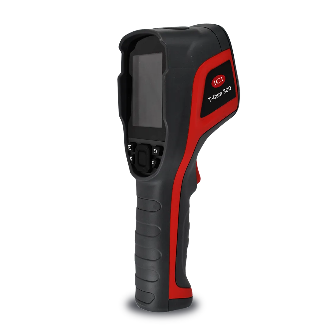 Image of ICI T-Cam 300 P-Series IR Camera | LWIR Handheld Thermal Camera   Fast Video Industrial Range 56 FOV 3.2mm EFL 2MP Visible Camera used in thermal imaging applications.