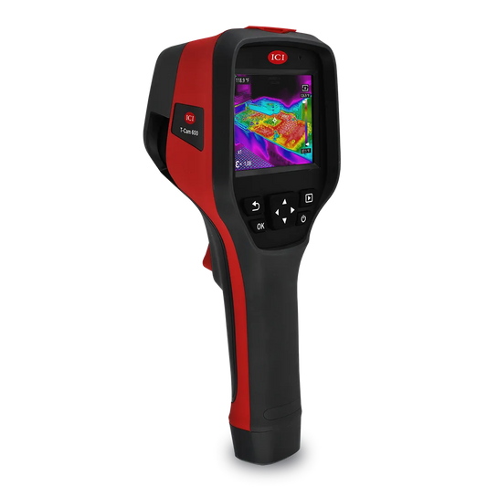 Image of ICI T-Cam 600 P-Series IR Camera | LWIR Handheld Thermal Camera   Fast Video Industrial Range 48 FOV 9.1mm EFL 5MP Visible Camera used in thermal imaging applications.